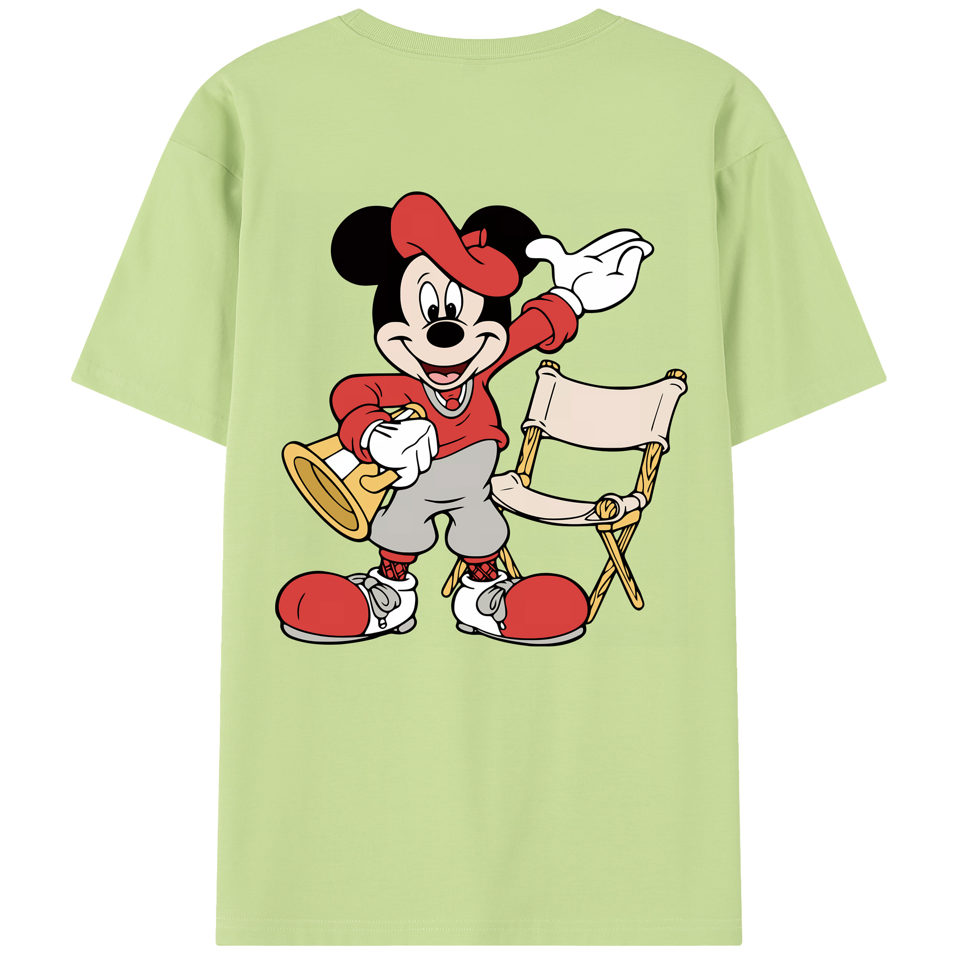 （画像用） ミッキーマウス Mickey Mouse 綿100％半袖Tシャツ（背面プリント）
